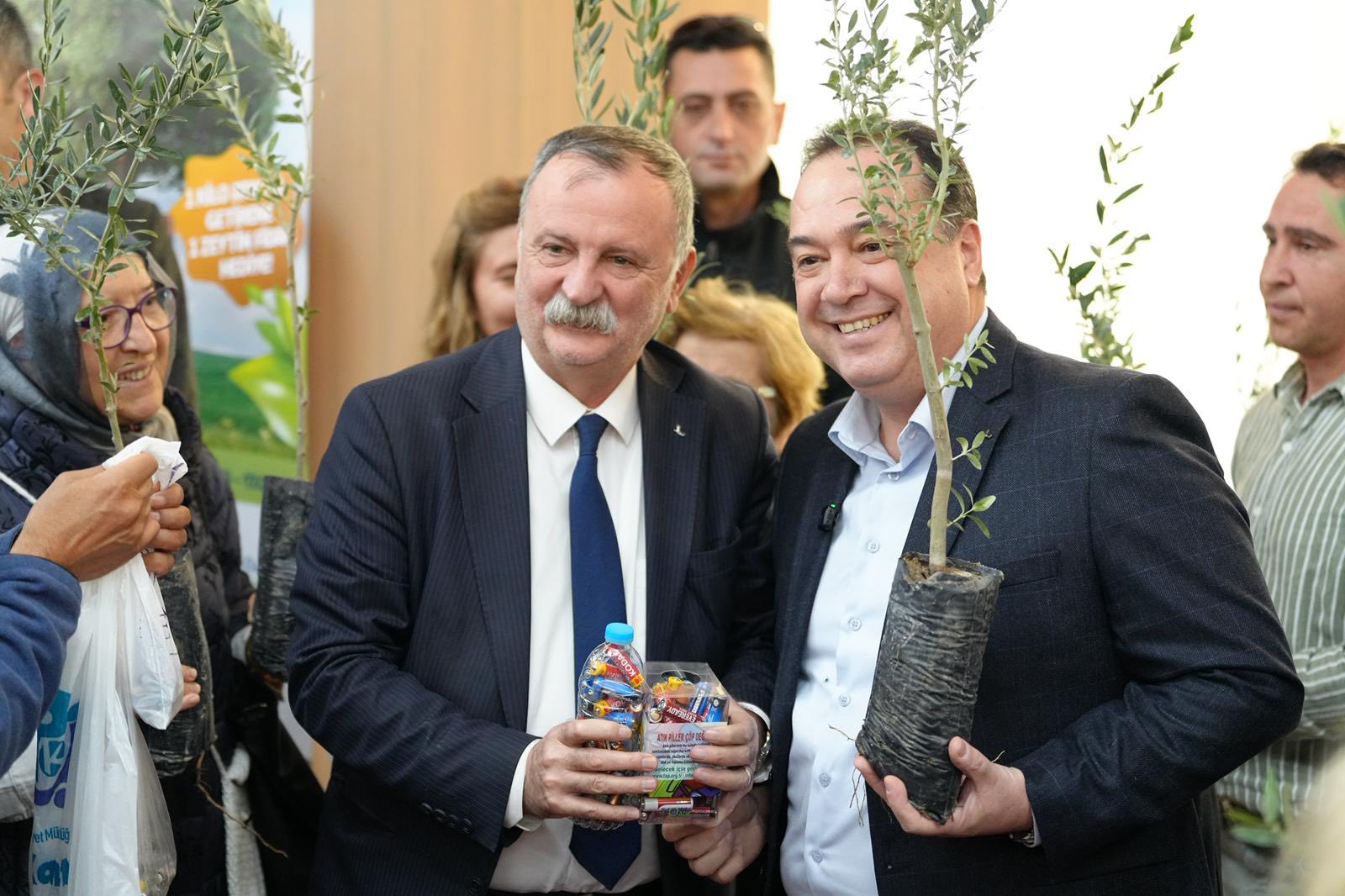 Büyükşehir’den Örnek Çevre Projesi: Atık Pil Getirene Zeytin Fidanı
